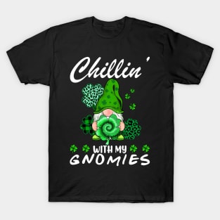 Chilling With My Gnomies St Patrick's Day Gnome Lovers T-Shirt